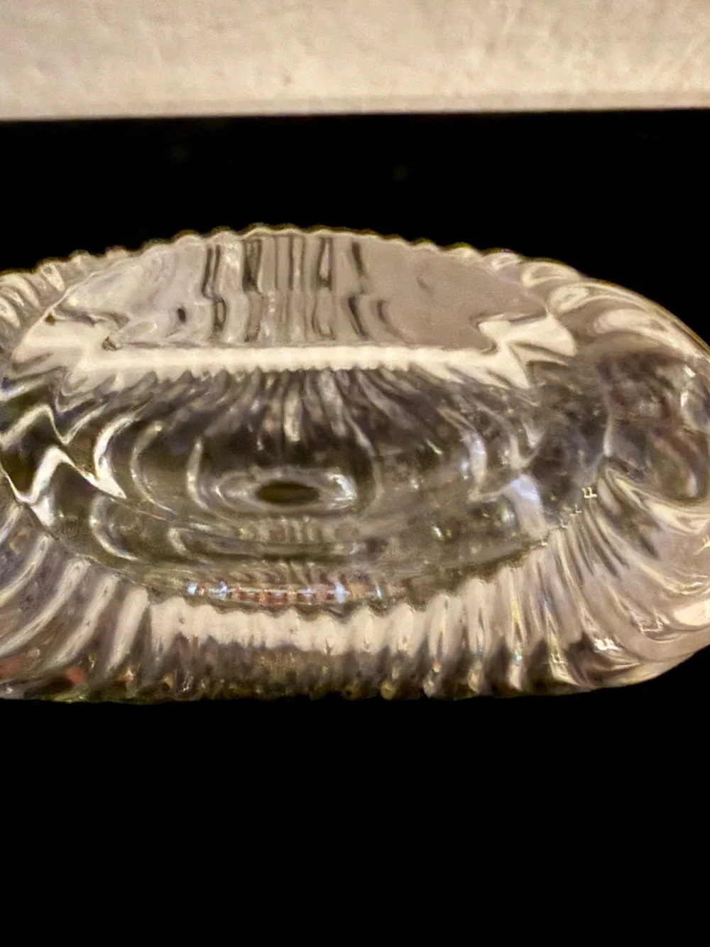 Vintage Villeroy & Bach Platano Crystal shell-shaped decanter w stopper
